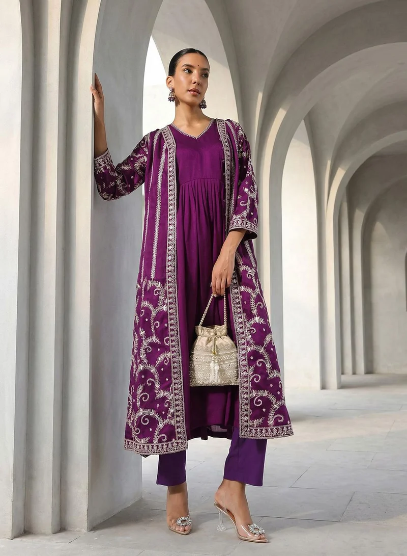 آي شين Rich Purple A Line Dresses